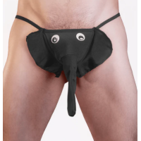 MEN305 Love In Leather Mens Novelty Elephant G-String One Size: Black MEN305 Love In Leather Mens Novelty Elephant G-String One Size: Black
